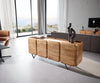 Sideboard Kiano 175cm 8 Doors Acacia Wood Natural V-Feet Black