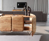 Sideboard Kiano 175cm 8 Doors Acacia Wood Natural V-Feet Black