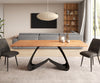 Dining Table Olympus Live-Edge 200x100cm Acacia Wood Natural W-Frame Black