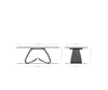 Dining Table Olympus Live-Edge 200x100cm Oak Wood Natural W-Frame Black