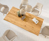 Dining Table Olympus Live-Edge 200x100cm Oak Wood Natural W-Frame Black