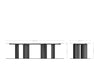 Dining Table Aurora 300x100cm Ceramic Beige Four Pillars Frame Graphite