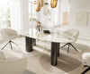 Dining Table Aurora Oval 220cm Ceramic Minas Melange Beige Four Pillars Frame Graphite
