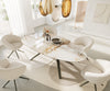 Dining Table Aurora Oval 220cm Ceramic Minas Melange Beige Zenthara Frame Titanium