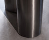 Dining Table Aurora Oval 280x130cm Ceramic Agate Black Three Pillars Frame Graphite