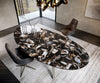 Dining Table Aurora Oval 280x130cm Ceramic Agate Black Angular Frame Titanium