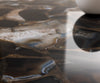Dining Table Aurora Oval 280x130cm Ceramic Agate Black Angular Frame Black