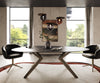 Dining Table Aurora Oval 220cm Ceramic Nero Greco Anthracite Zenthara Frame Titanium