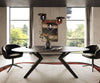 Dining Table Aurora Oval 220cm Ceramic Nero Greco Anthracite Zenthara Frame Black