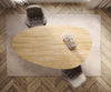 Dining Table Aurora Oval 220x120cm Ceramic Oak-Look Four Pillars Frame Titanium