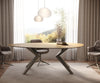 Dining Table Aurora Oval 220x120cm Ceramic Sabbia Oak-Look Zenthara Frame Titanium