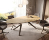 Dining Table Aurora Oval 220x120cm Ceramic Sabbia Oak-Look Zenthara Frame Titanium