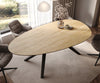 Dining Table Aurora Oval 220x120cm Ceramic Oak-Look Angled Frame Black