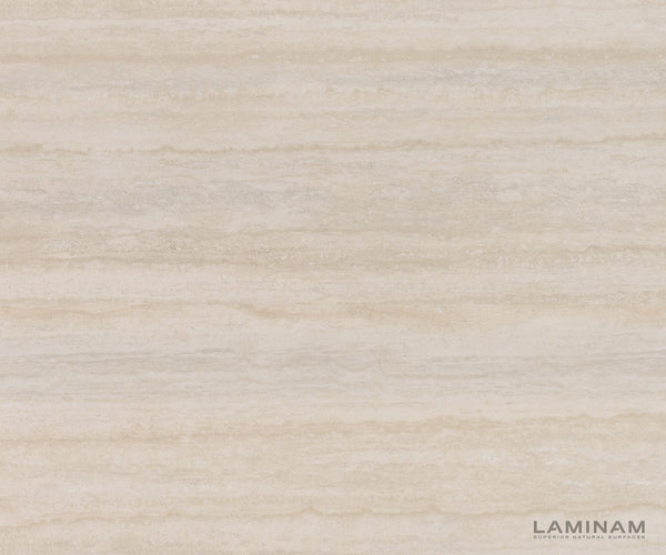 Dining Table Aurora Oval 220x120cm Ceramic Travertino Bianco Travertine Four Pillars Frame White