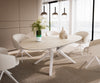 Dining Table Aurora Oval 220x120cm Ceramic Travertine Angled Frame White