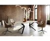 Dining Table Aurora Oval 220cm Ceramic Onice Oro Beige Zenthara Frame Black
