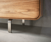 Sideboard Anaya 175cm Acacia Wood Natural 4 Doors L-Feet Silver