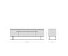 TV Stand Anaya 200cm Acacia Wood Natural 4 Doors L-Feet Silver