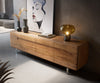 TV Stand Anaya 200cm Acacia Wood Natural 4 Doors L-Feet Silver