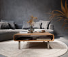Coffee Table Anaya 90x90cm Acacia Wood Natural 1 Compartment L-Feet Silver