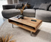 Coffee Table Anaya 100x50cm Acacia Wood Natural 1 Compartment L-Feet Silver