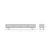TV Stand Fevo 220cm Oak Wood Natural 4 Doors V-Feet Black