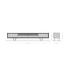 TV Stand Stonegrace 240cm Oak Wood Natural 2 Doors 1 Compartment 2 Drawers Stone Veneer V-Foot Metal Black