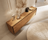 Floating Sideboard Stonegrace 200cm Oak Wood Natural 4 Doors Stone Veneer