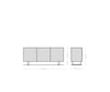 Sideboard New Live-Edge 145cm 3 Doors Oak Wood Natural Square Feet Black