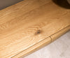 Sideboard New Live-Edge 145cm 3 Doors Oak Wood Natural Square Feet Black