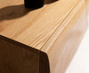 Sideboard New Live-Edge 145cm 3 Doors Oak Wood Natural Square Feet Black