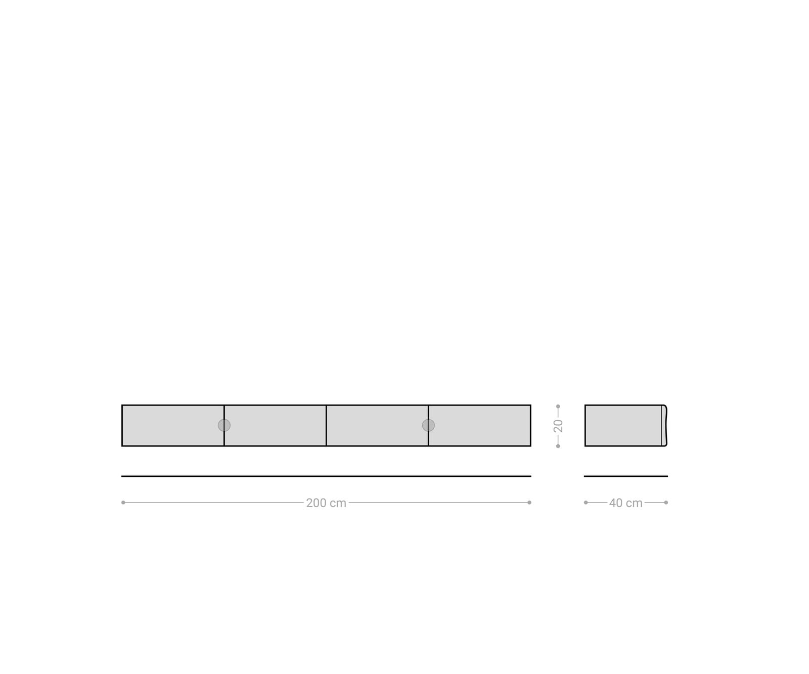 Floating TV Stand New Live-Edge 200cm 4 Doors Oak Wood Natural