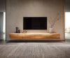 Floating TV Stand New Live-Edge 200cm 4 Doors Oak Wood Natural
