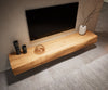 Floating TV Stand New Live-Edge 200cm 4 Doors Oak Wood Natural