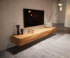 Floating TV Stand New Live-Edge 200cm 4 Doors Oak Wood Natural