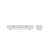 TV Stand New Live-Edge 200cm 4 Doors Oak Wood Natural Square Feet Black