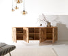Sideboard Dareios 200cm Elm Wood Natural 4 Doors