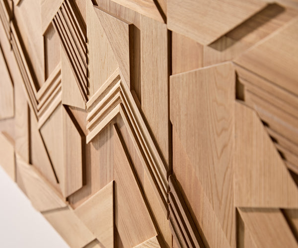 Sideboard Dareios 200cm Elm Wood Natural 4 Doors