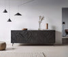Sideboard Dareios 200cm Elm Wood Black 4 Doors