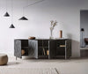 Sideboard Dareios 200cm Elm Wood Black 4 Doors