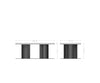 Dining Table Olympus Live-Edge 200x100cm Acacia Wood Natural Three Pillars Frame Black