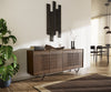 Sideboard Manjula 172cm Mango Wood Brown V-Foot Metal Black