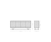 Sideboard Manjula 172cm Mango Wood Brown V-Foot Metal Black