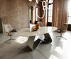 Dining Table Aurora Oval 220cm Ceramic Onice Oro Beige W-Frame Titanium