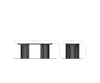 Dining Table Aurora Oval 220cm Ceramic Nero Greco Anthracite Three Pillars Frame Black
