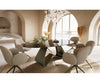 Dining Table Aurora Oval 220x120cm Ceramic Dark Brown W-Frame Titanium