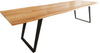 Dining Table Olympus Live-Edge 300x100cm Oak Wood Natural Slanted Frame Black