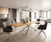 Dining Table Olympus Live-Edge 300x100cm Oak Wood Natural Cross Frame Steel