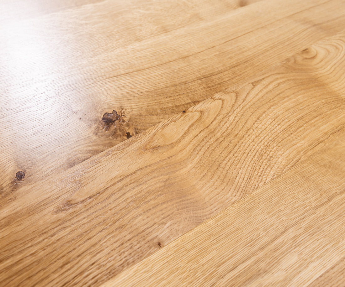 Dining Table Olympus Oval 280x130cm Oak Wood Natural Infinity Frame Black 25mm Top