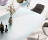 Dining Table Pearl 240x120cm Glass Three Pillars Frame White